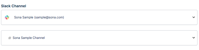 Select slack channel