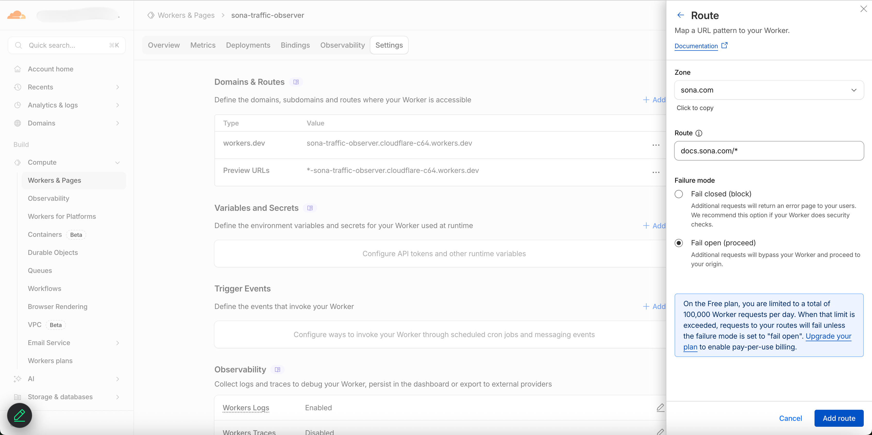 Route for docs.sona.com